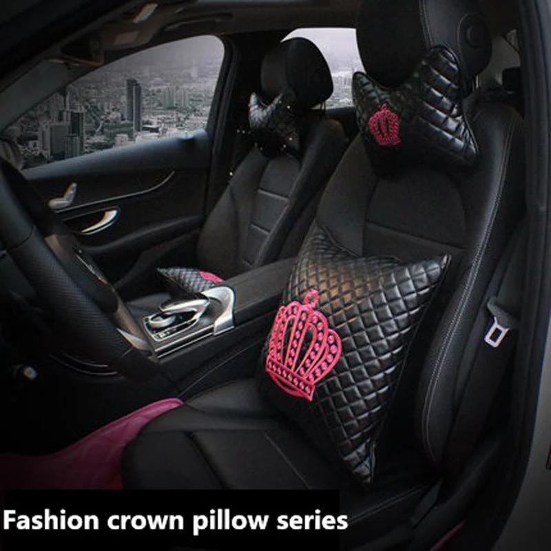 Подушка из искусственной кожи для подголовника автомобиля подушка шеи с