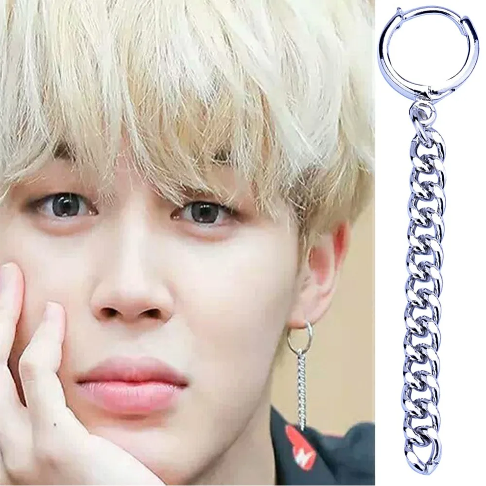 9 KPOP DNA Корейская V 1 шт. мужские корейские Bangtan серьги для мальчиков и женщин альбом Love Yourself Jimin Suga аксессуары для мальчиков и девочек подарок - Окраска металла: 9