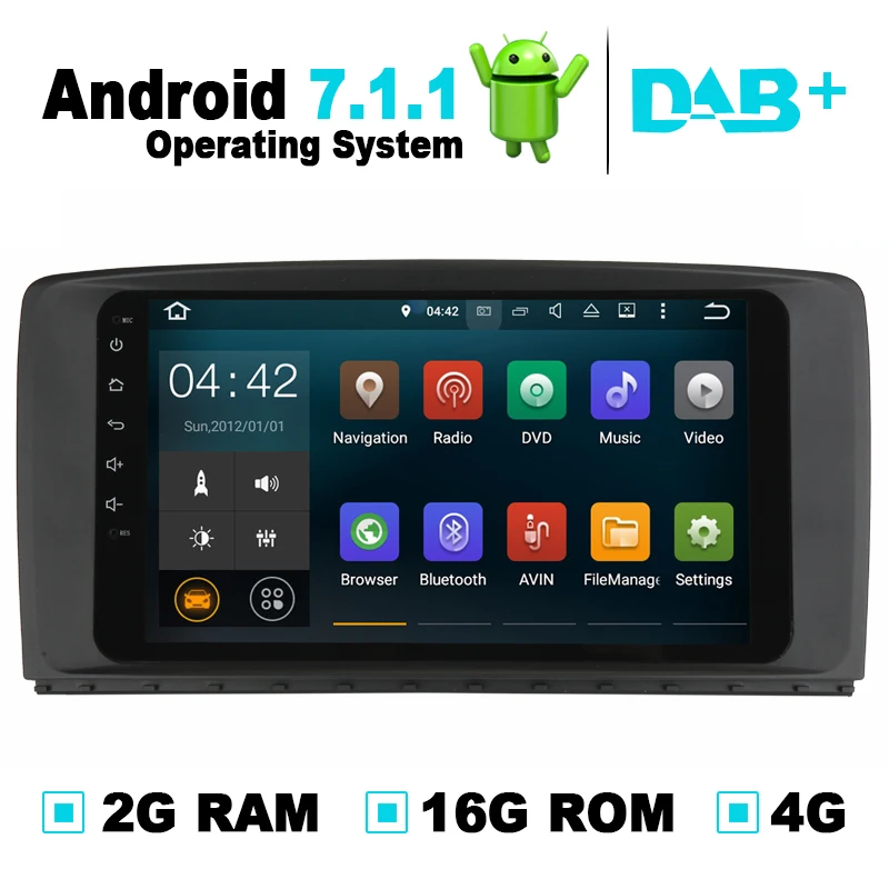 9 дюймов 2G RAM Android 7 1 для Mercedes W251 R280 R300 R350 R500 Автомобильная навигационная система GPS