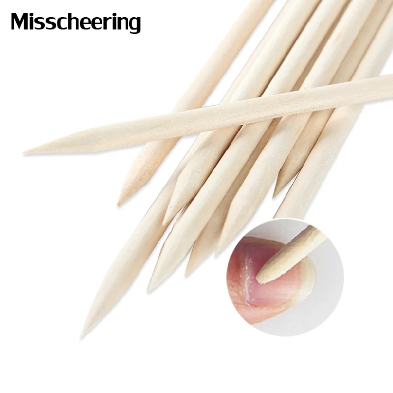 100 шт. деревянные палочки для маникюра и педикюра инструменты удаления кутикулы