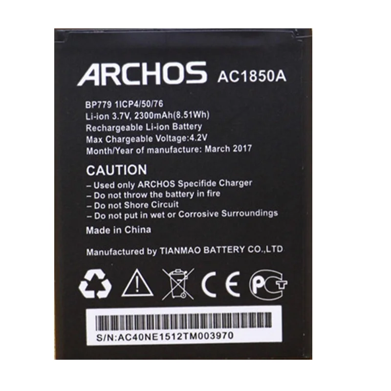 Новый AC1850A Сменный аккумулятор для Archos 50c NEON мобильный телефон Baterij Li Ion