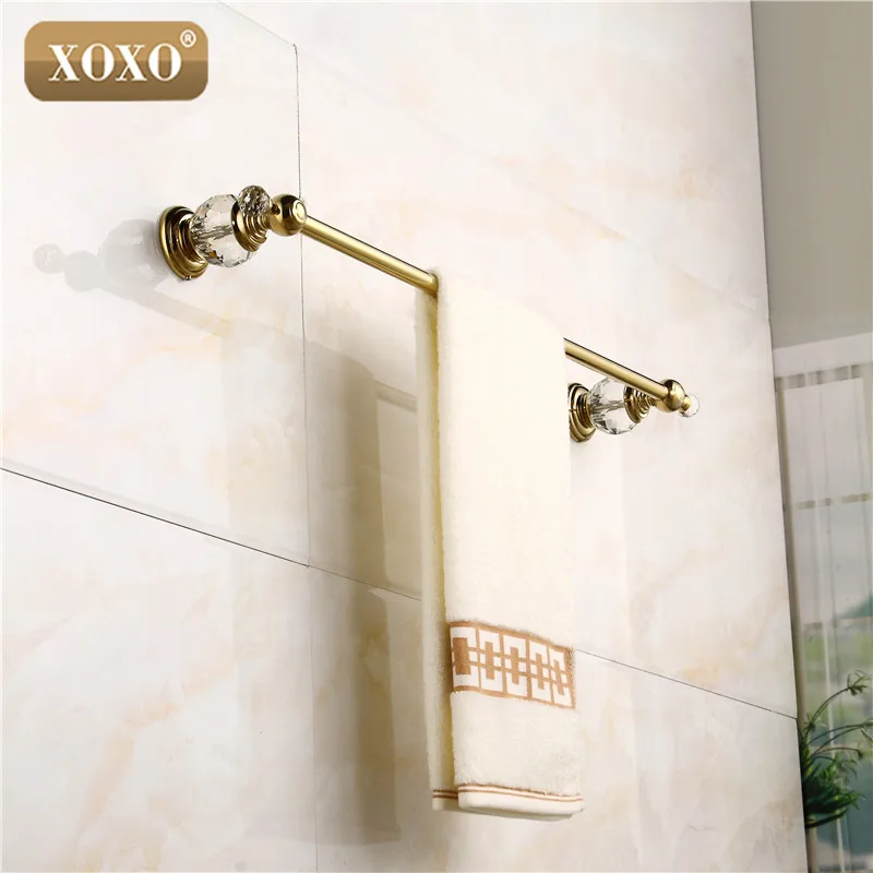 XOXO Латунное и Кристальное Золотое одиночное полотенце держатель для стойка