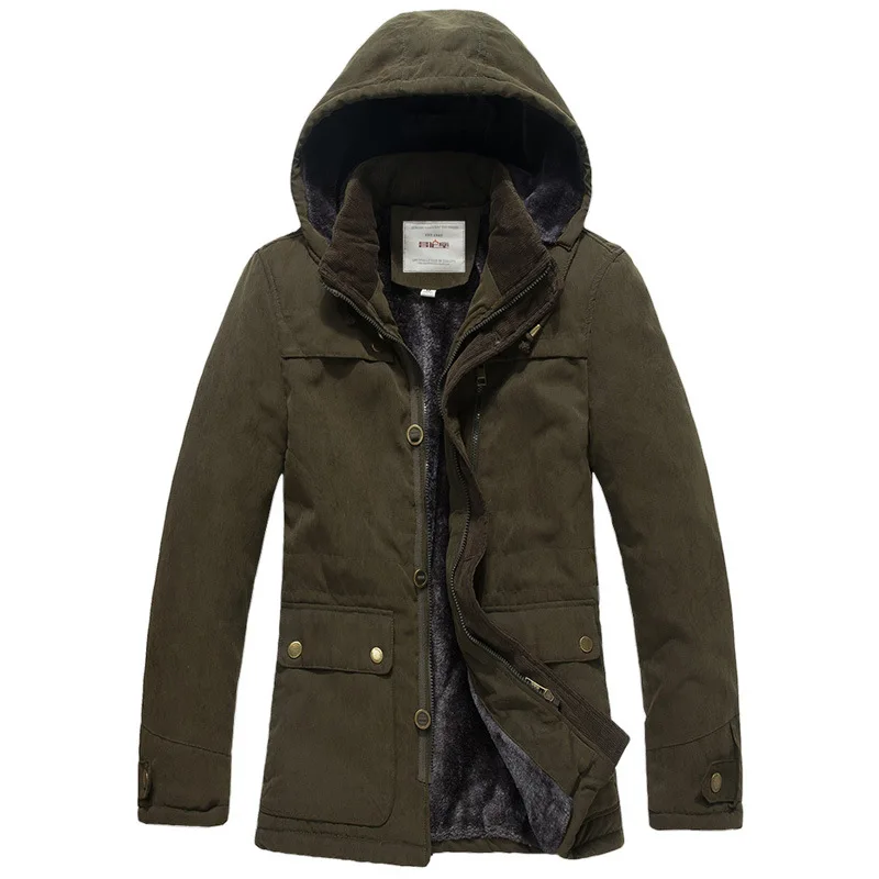 Мужская куртка Мужские Зимние флисовые куртки мужское черное пальто утолщенное