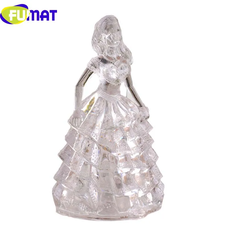 

FUMAT Night Light Colorful Acrylic Princess Girl Night Lamp Abajur Infantil Holiday Flourescent Flash Light RGB Night Lamps
