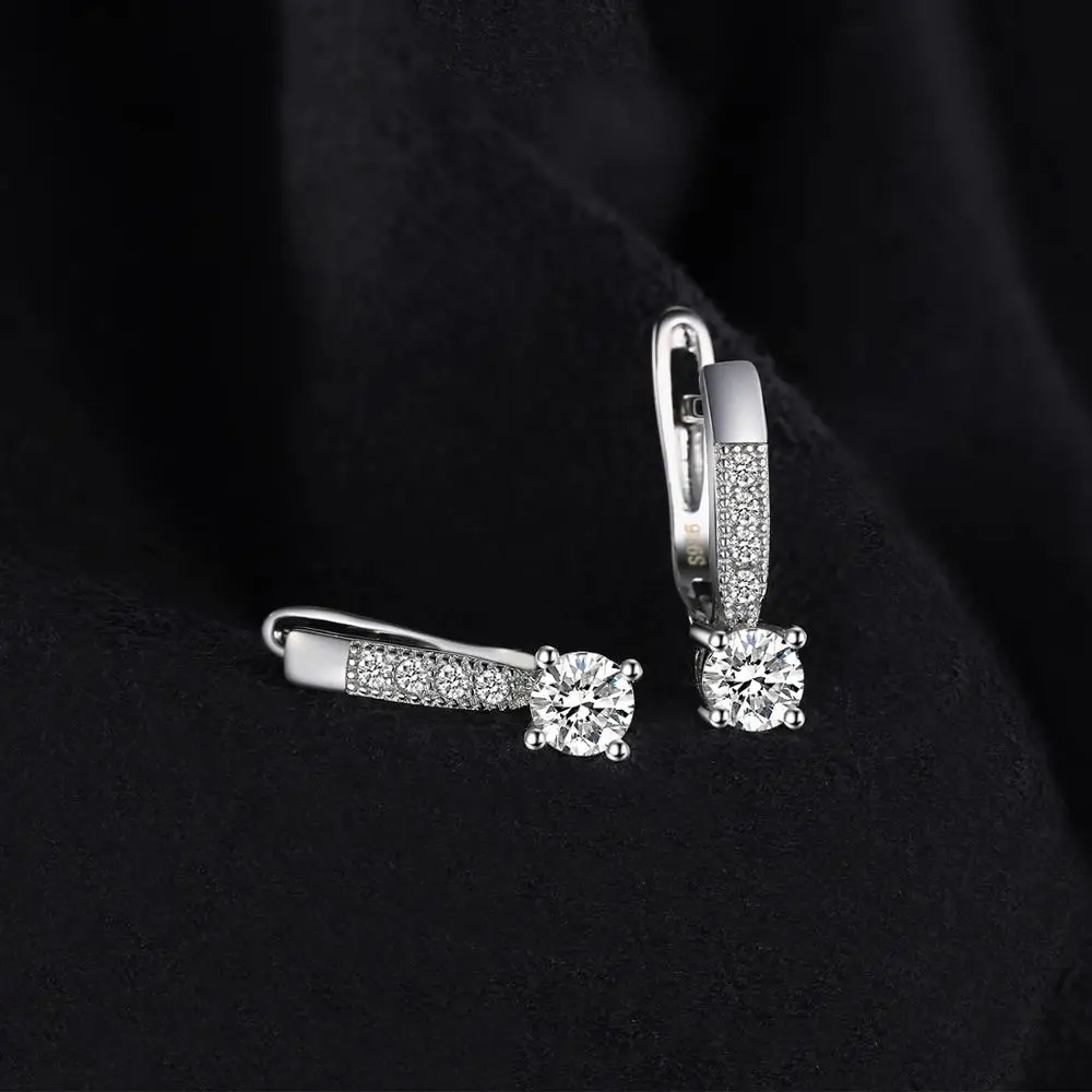 JewelryPalace кубического циркония серьги клипсы 925 стерлингового серебра для женщин в