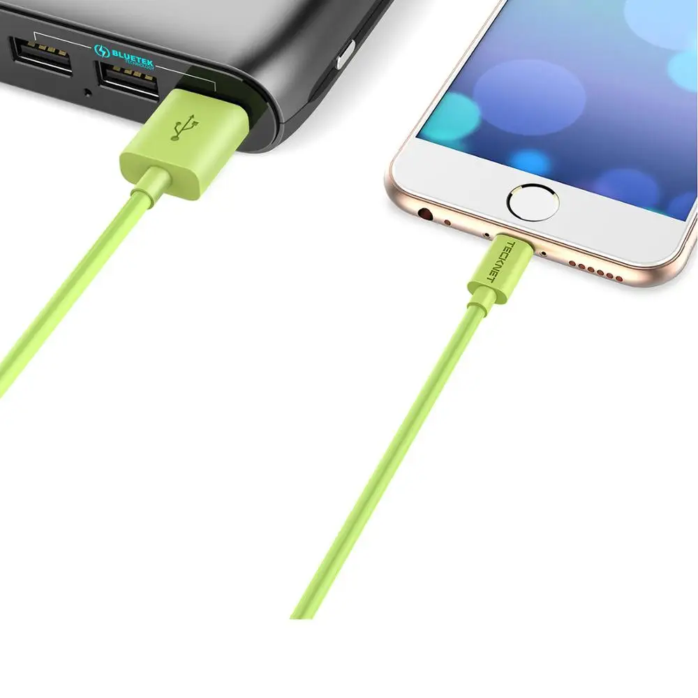TeckNet кабель с сертификацией MFi 1 м USB зарядное устройство кабель для IOS10 iPhone XR X XS MAX 8 7 5 6 6S Plus 2.4A Быстрая зарядка кабель для передачи данных