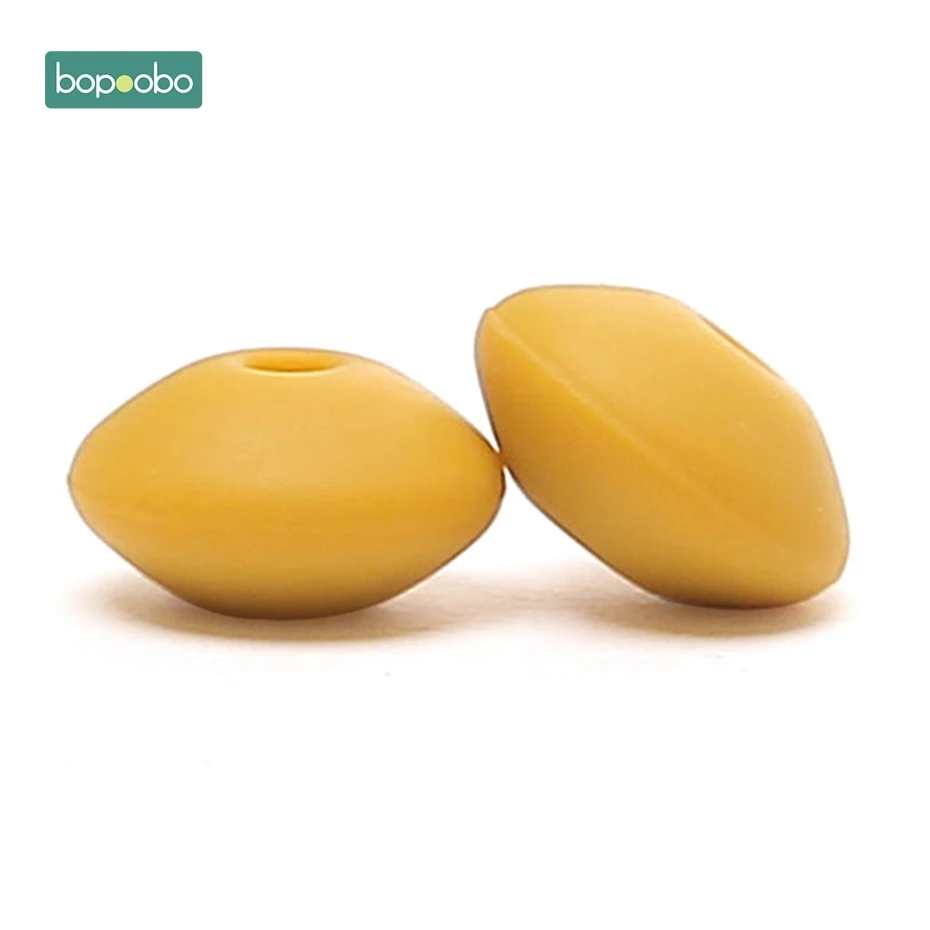 Mustard Yellow Bopobo, 60 шт., детский прорезыватель, силиконовые прорезыватели,, прорезыватель, Abacus, чечевица, Детские принадлежности для кормления, подарок для ребенка - Цвет: Mustard Yellow