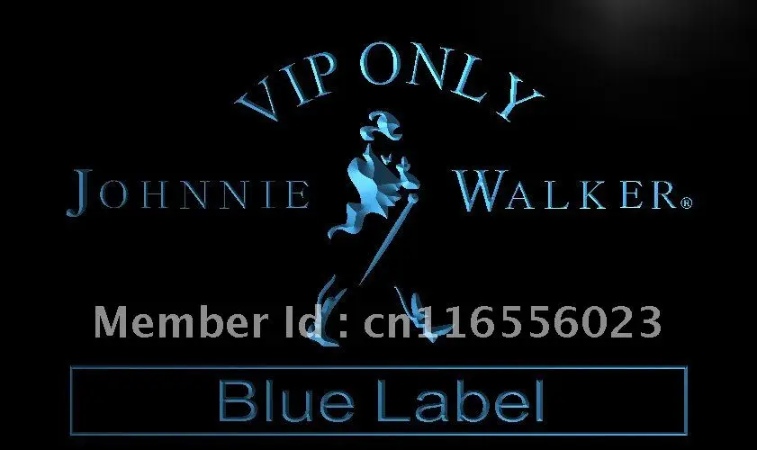 LA480 VIP только Johnnie Walker синяя неоновая этикетка домашние декоративные