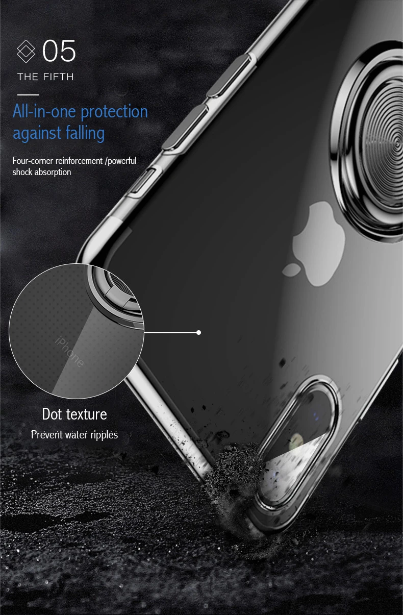 Роскошные магнитные кольца Чехлы для телефона с покрытием для iPhone 7 8 6 6S Plus Чехол прозрачный ТПУ противоударный чехол для iPhone 11 Pro XS MAX XR X