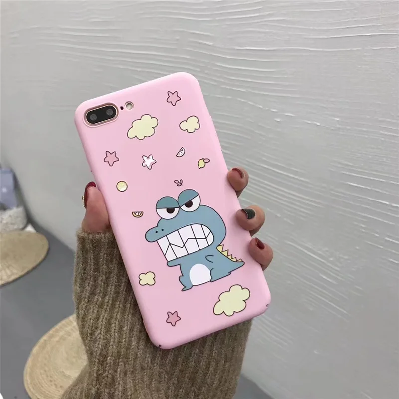 Чехол Sky Cloud Macaron с рисунком японских динозавров животных Розовый чехол для