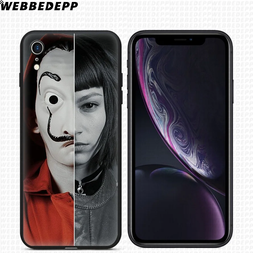 Мягкий силиконовый чехол WEBBEDEPP Money Heist La Casa De Papel для iPhone 11 Pro Xr Xs Max X или 10 8 7 6 6S Plus 5 5S