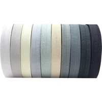 10ylot 57 colors solid fold over elastic 16mm plain foe ribbon for hair tie bracelet diy head wear gift webbing