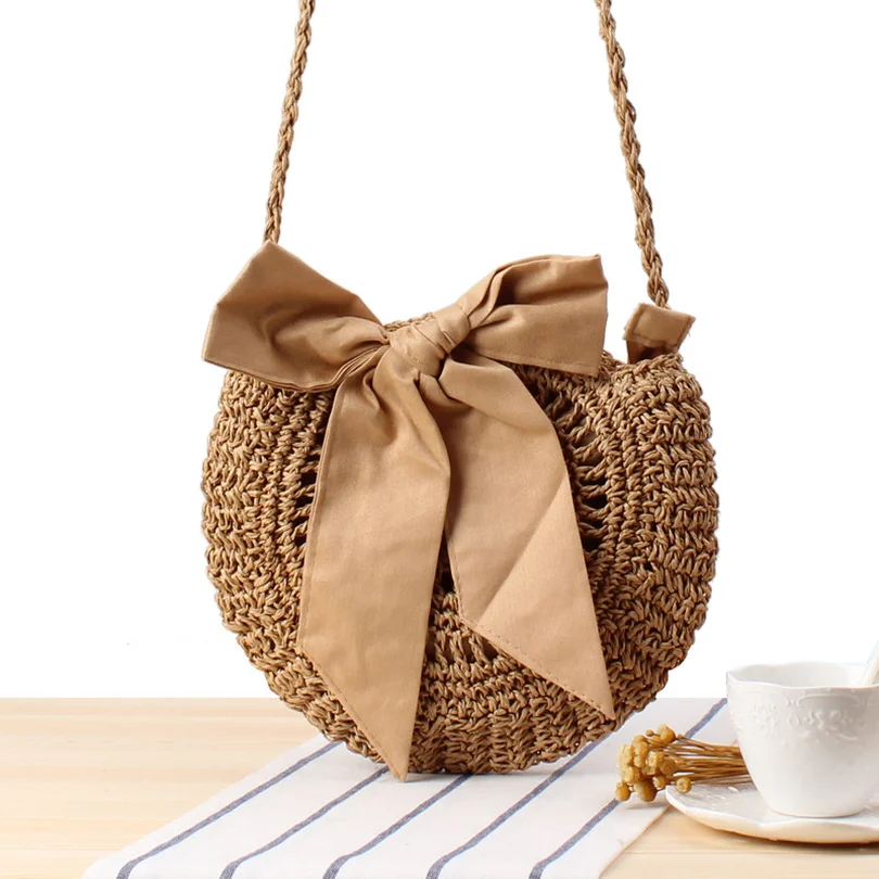 ESHINEDER 2019 летние пляжные ветер милый лук Crossbody тканые сумки ручной работы крючком