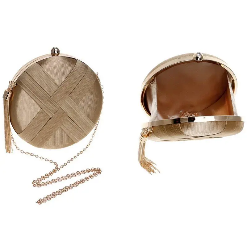 Женский Шелковый вечерний клатч сумка тоут Сумка с кисточкой подвеска для