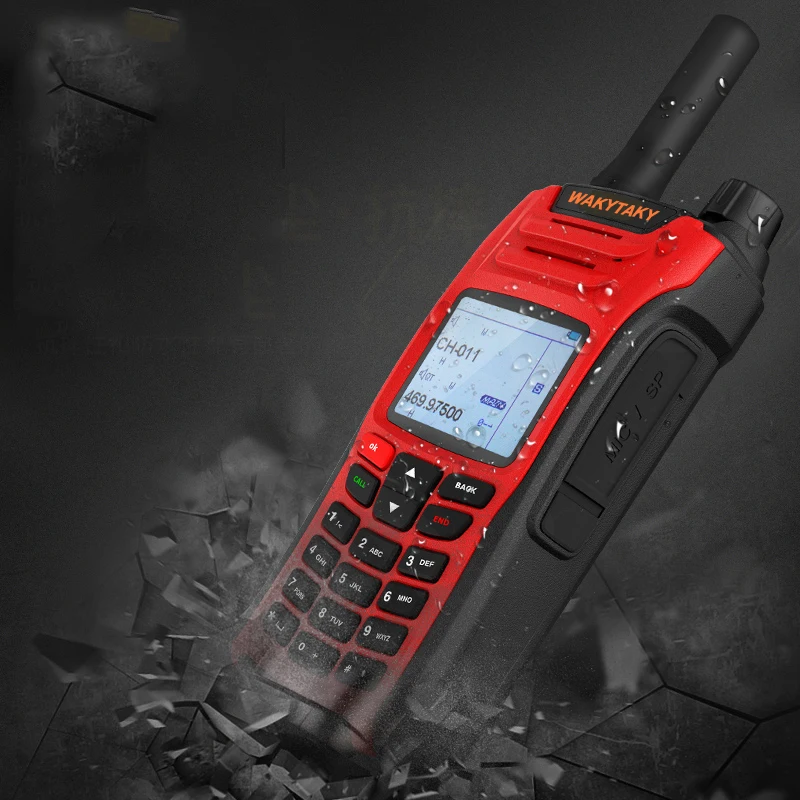 WAKYTAKY UV68D портативная рация 10 км 136-520 МГц 3800 мАч двухсторонняя для любителей с