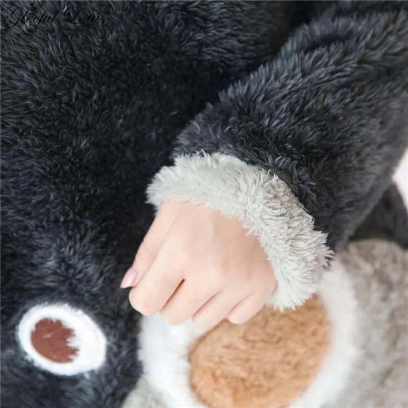 Пижама женская зимняя пижама набор кигуруми Kawaii Ночной костюм флисовая одежда