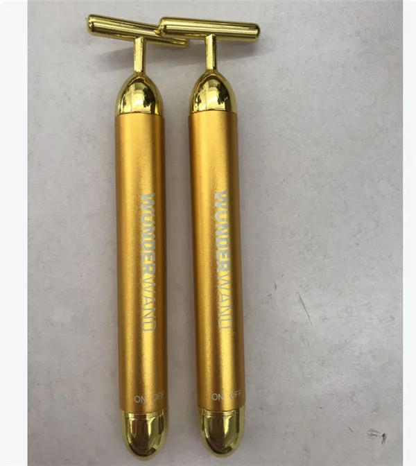 NF0449A01-one Ролик для похудения лица, 24 k, золотой цвет, вибрационный лицевой валик для красоты, массажер, палочка, подтяжка кожи, подтяжка морщин, бар, новинка - Цвет: NF0449A01-one