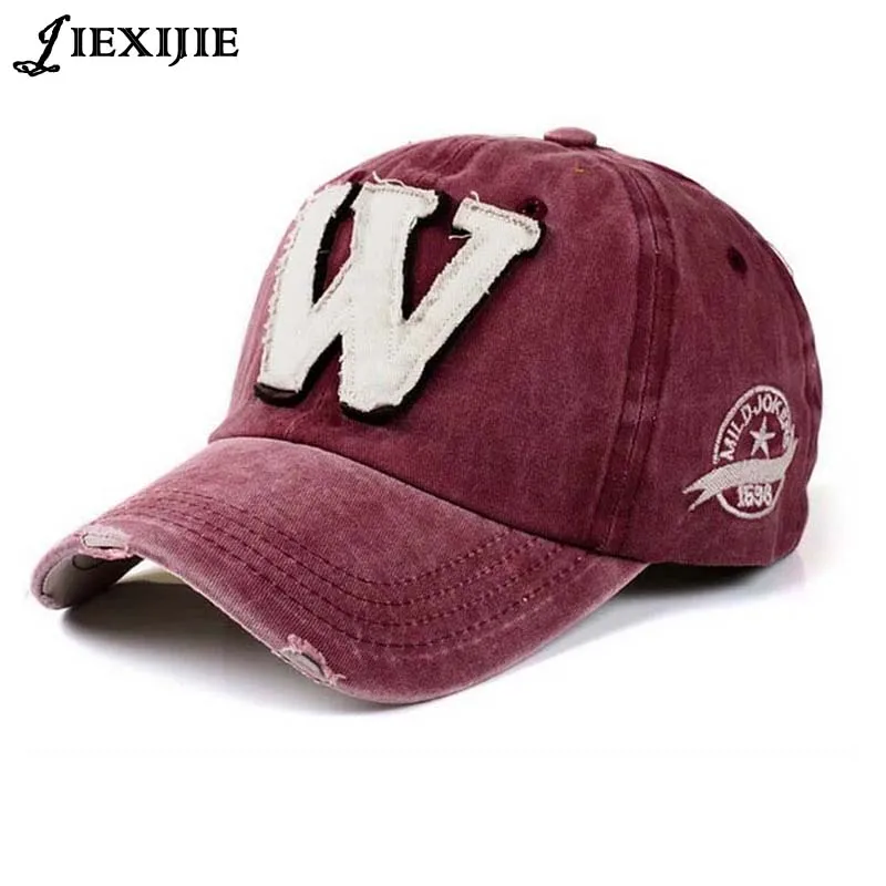 Хлопчатобумажные вышитые буквы W Бейсбол Кепки Snapback s Bone casquette модные Проблемные