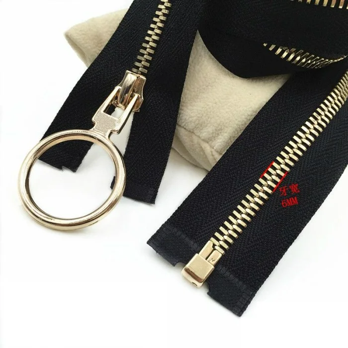 Латунные застежки молнии для шитья 5 # открытый конец 50 см 60 70 80 100 1 шт. пальто