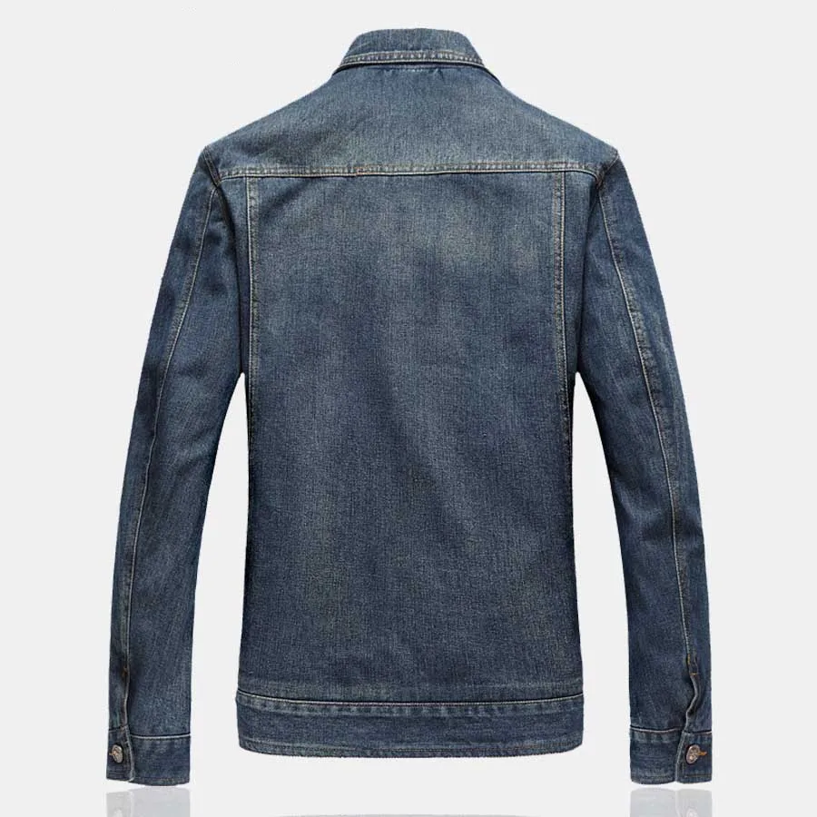 Мужская джинсовая куртка пальто корейский стиль повседневная брендовая плюс