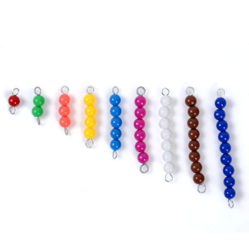 Обучающие деревянные игрушки JaheerToy Bbay цветные шарики цифра Math для детей