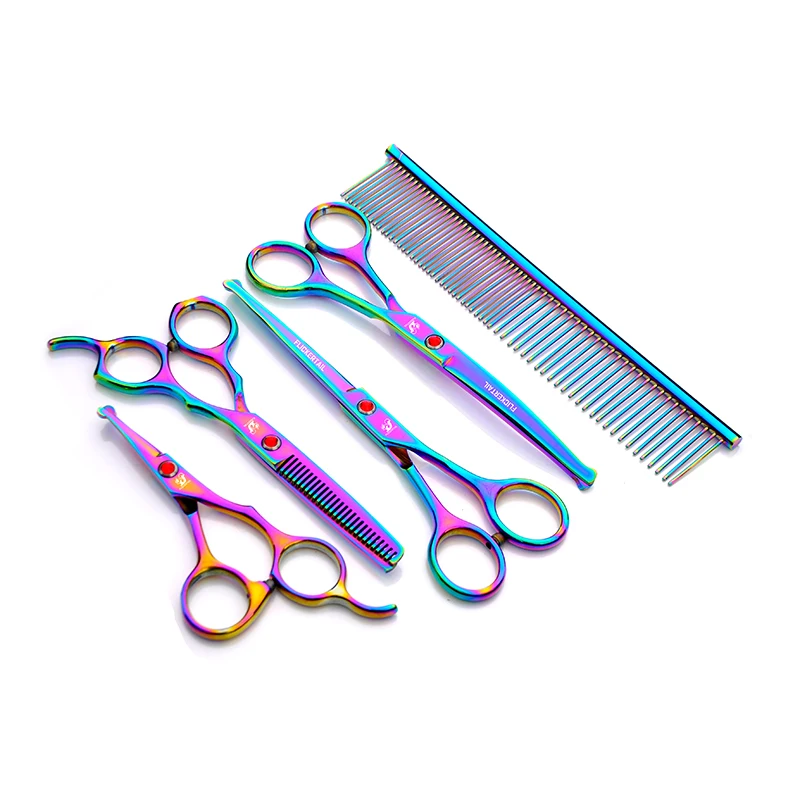 Бренд 5 шт./компл. 6 дюймов профессиональные ножницы для стрижки собак круглые