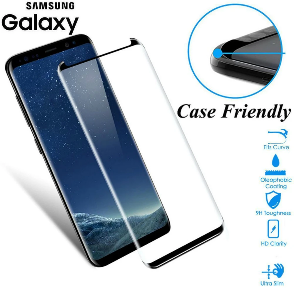 100 шт оптовая продажа чехол подходит для 3D изогнутое закаленное стекло Samsung Galaxy S8