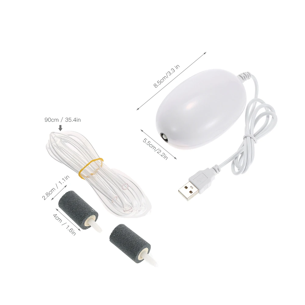 Открытый Портативный аквариумный кислородный воздушный насос тихий USB Аквариум