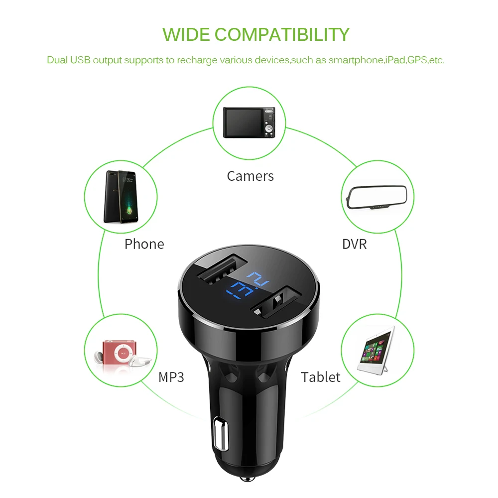 USB адаптер для зарядки 2 порта|Кабели адаптеры и разъемы| |