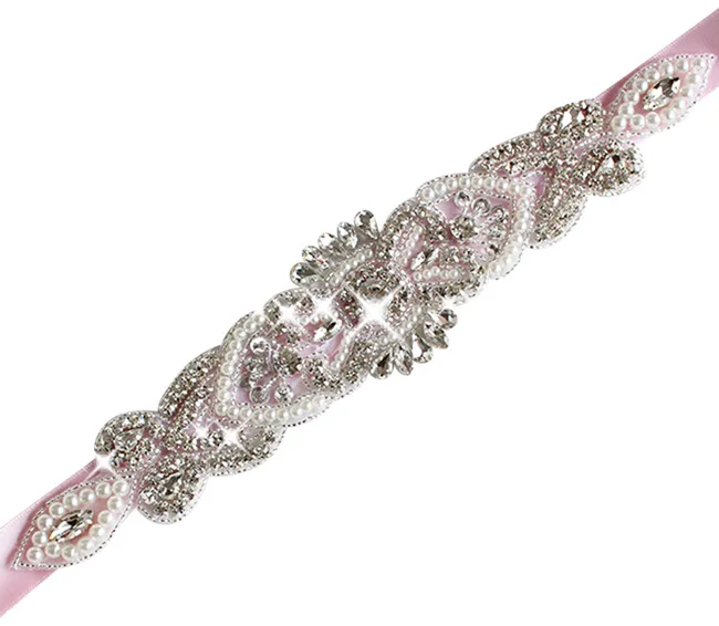 FS0417-Pink Свадебные аксессуары хрустальные платья ремни свадебная одежда подружки невесты пояс Пояс Женская лента Сатиновые пояса Стразы девушки лента для вечеринки - Цвет: FS0417-Pink