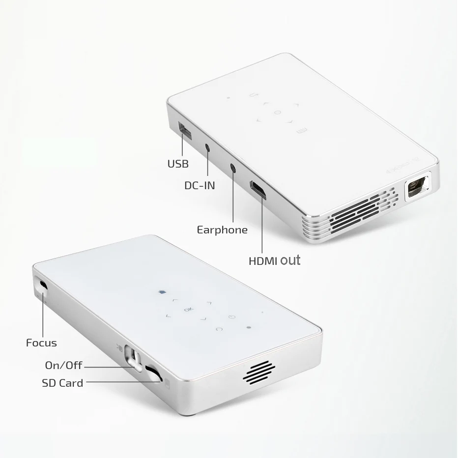 WZATCO CT50S Мини Портативный Умный домашний кинотеатр Карманный Android 7.1.2 OS Wifi мини HD светодиодный проектор для Full HD1080P MAX 4K HDMI