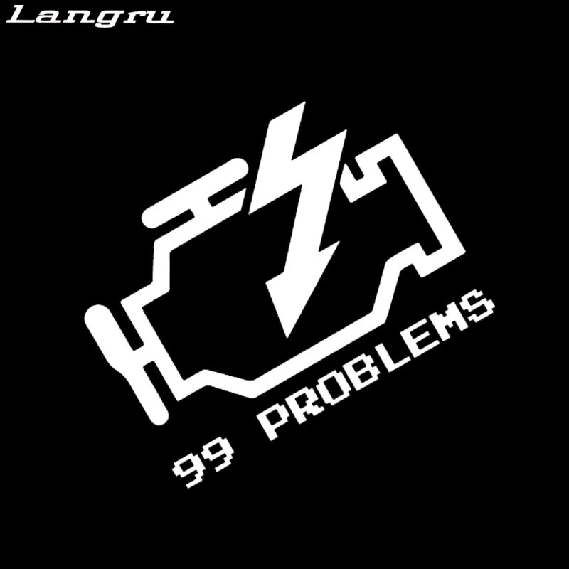 Langru горячая Распродажа наклейка на светильник двигателя 99 проблем забавная