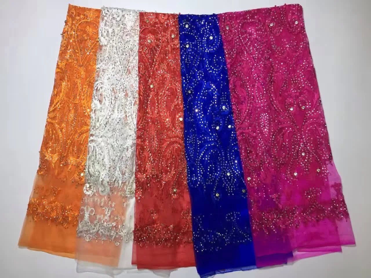 

2017 african cord lace High quality french lace fabric with plenty stones.Wine African lace fabric for nigerian Wedding K-DA1080