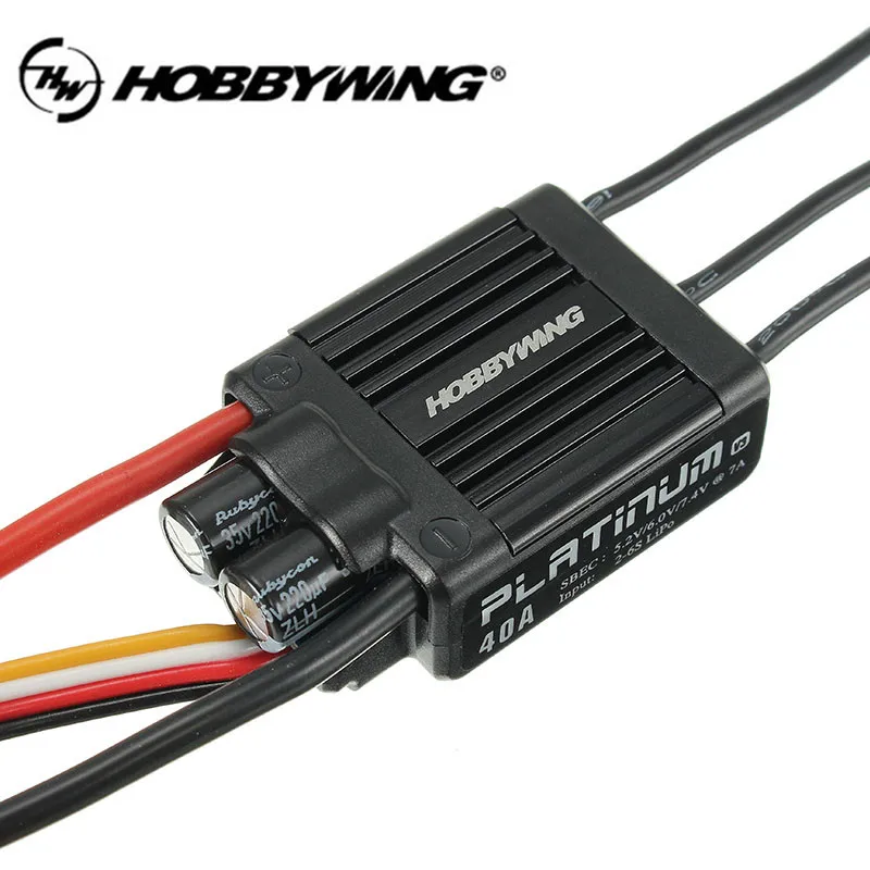 Оригинальный HOBBYWING Platinum 40A V3 Esc электронный регулятор скорости для 450 вертолета