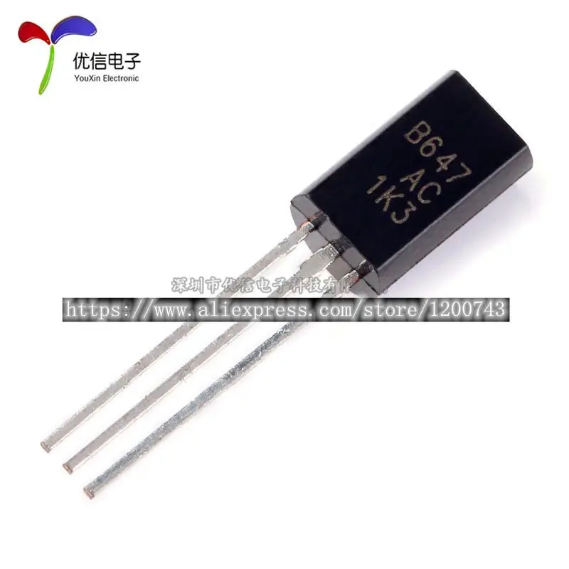 100pcs/lot 2SB647 B647 2SB647AC B647AC TRANSISTOR 1A/120V TO-92L In Stock | Электронные компоненты и
