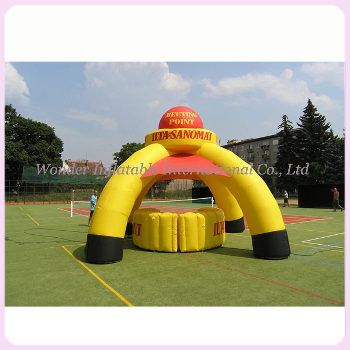 

Newest yellow outdoor inflatable bar tent inflatable drink bar