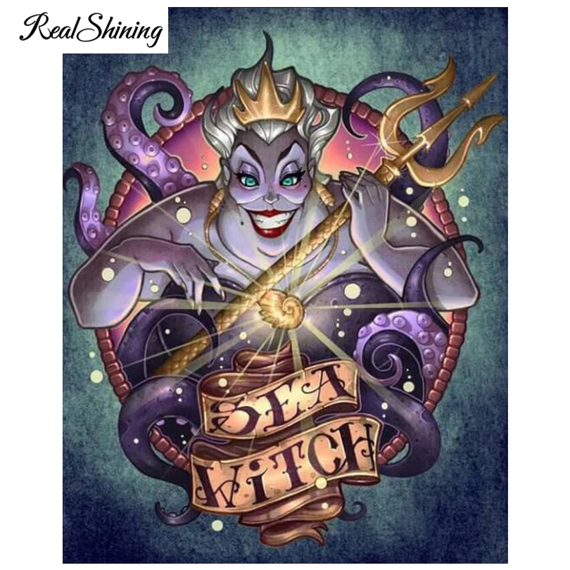 REALSHINING морские ведьмы 5D DIY Алмазная картина набор вышивки крестом полный квадратный Алмазная вышивка мозаика рукодельные работы FS166
