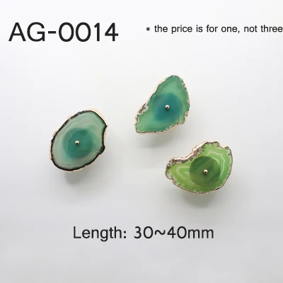 AG-0014-S Ins стиль натуральный агат+ латунная ручка грубого камня режущие ручки для спальни выдвижные ручки/4 цвета - Цвет: AG-0014-S