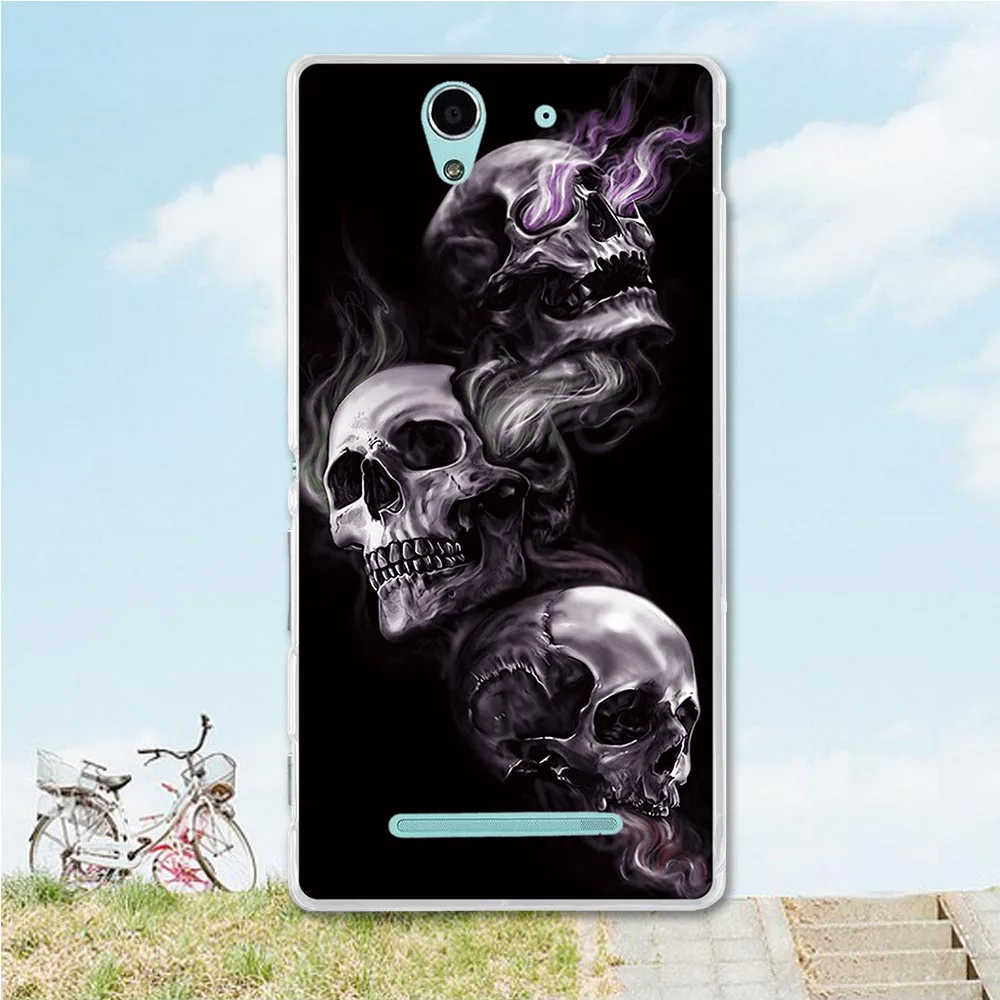 Мягкий чехол для Sony Xperia C3 D2533 Dual D2502 S55T силиконовый из ТПУ 5 дюйма бампер с милыми