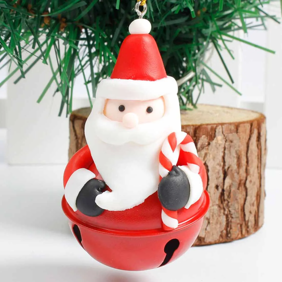 santa claus Милу олень Санта Клаус Снеговик с золотым колокольчиком шар висячие украшения кукла игрушка рождественские украшения для дома Рождественская елка Декор - Цвет: santa claus