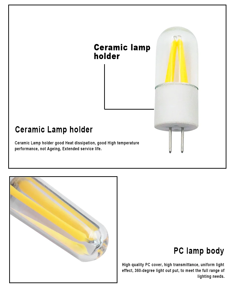 Мини светодиодный светильник G4 с нитью COB ACDC12V стеклянный Точечный светильник лампа замена галогенная лампа люстра светильник ing Высокий люмен светильник s