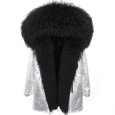15 OFTBUY, зимняя женская куртка, большое натуральное меховое пальто, парка, Монгольская овчина, меховой воротник, подкладка из кроличьего меха Рекс, модное длинное пальто с кисточками - Цвет: 15