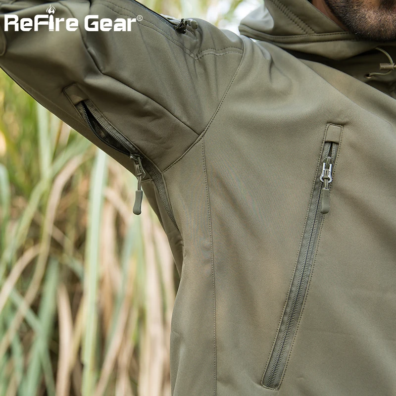 Куртка ReFire Gear Мужская тактическая военная Водонепроницаемая теплая ветровка с