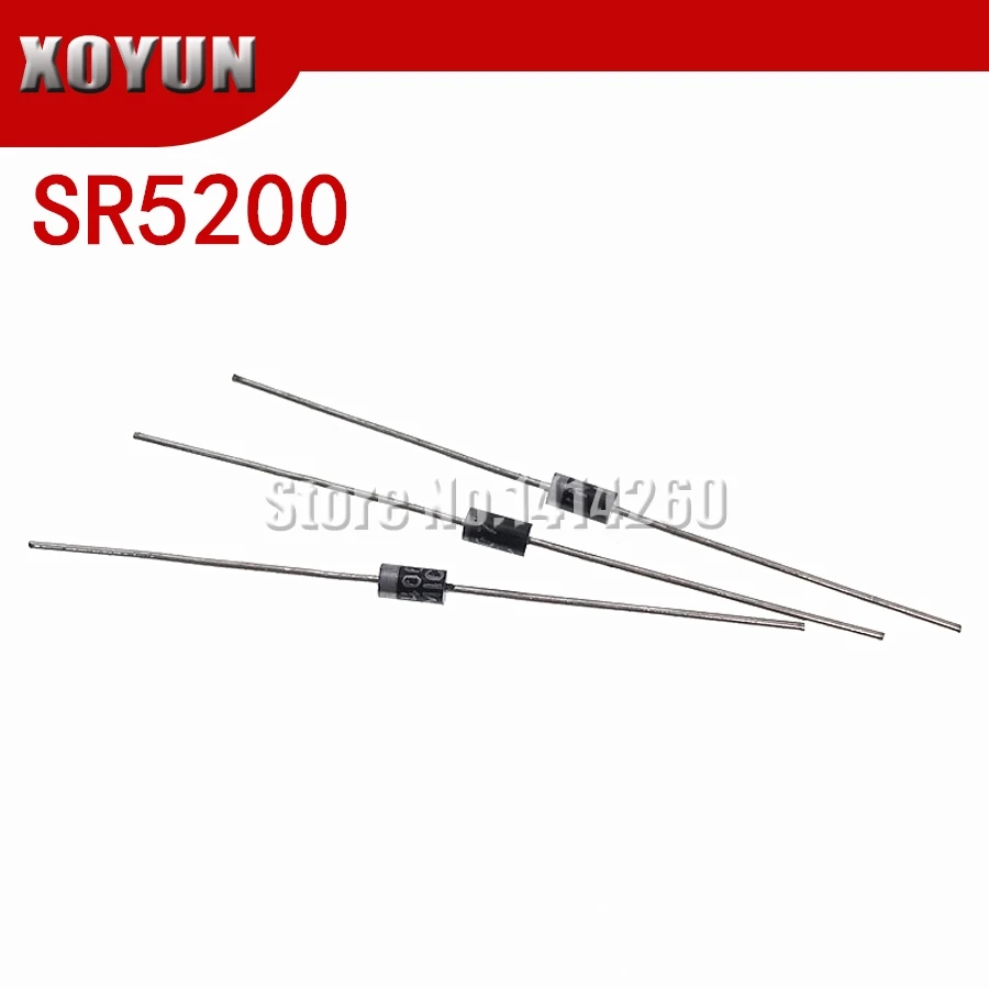 

10pcs/lot SR5200 Schottky Barrier Rectifier Diode 5A 200V DO-201AD DO-27