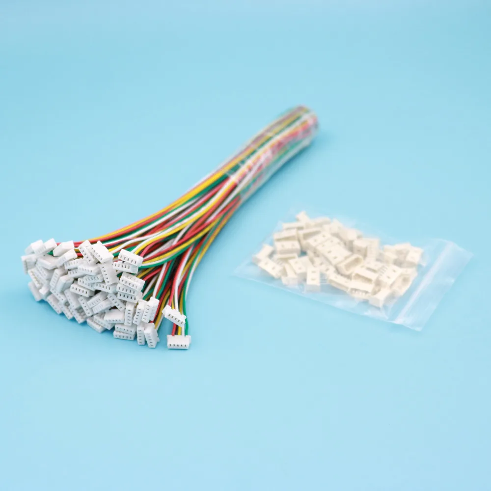 50 наборов Micro JST 1 25 2 3 4 5 6 8 Pin разъем с проводом 150 мм/15 см 28AWG|Соединители| |