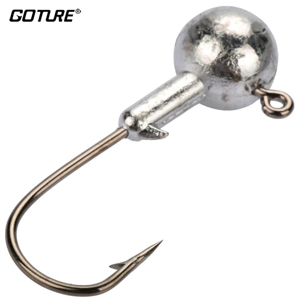 Goture 50 шт в наборе Jig Head Крючки углерода Сталь рыболовный крючок 1 20 г свинцовая