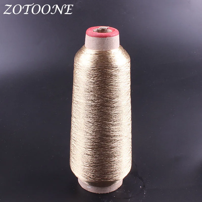 Нитки для шитья ZOTOONE с золотистой металлической вышивкой полиэфирные швейные