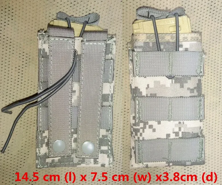 Тактический Molle M4/M16 5 56 мм Mag Открытый Чехол com Shockcord банджи удержание para страйкбол
