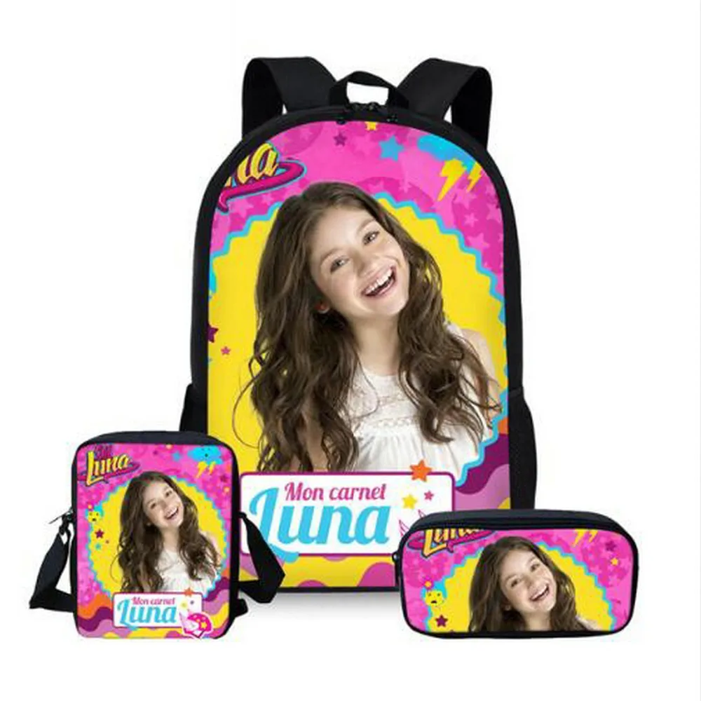 Индивидуальное изображение 3 шт./компл. Soy Luna школьные ранцы с принтом детские