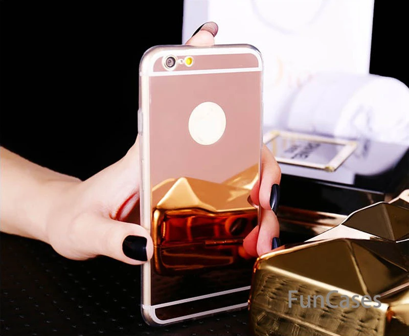 Роскошный цветной зеркальный эффект обложка чехол для iPhone 5 5S SE 6 S 7 Plus 4 inch 8 &quotX
